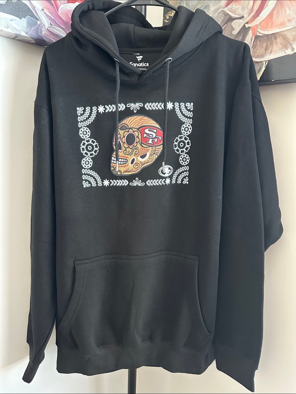 San Francisco 49ers Sugar Skull Pullover Hoodie - Black